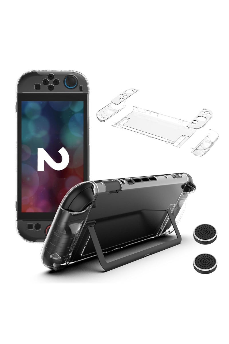 Case for Nintendo Switch 2, Transparent Protective Grip Cover with TPU Material, Shock-Absorption Design, Anti-Scratch Features, 25x12x5 cm - Image 1