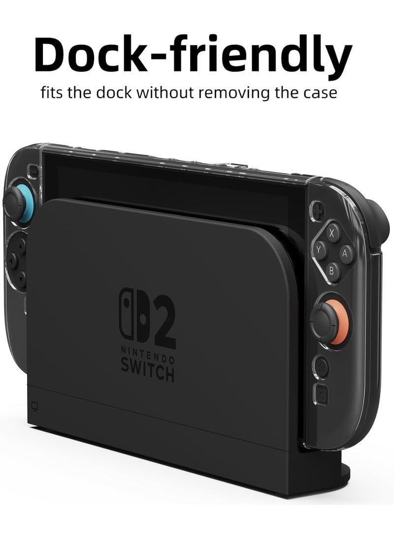Case for Nintendo Switch 2, Transparent Protective Grip Cover with TPU Material, Shock-Absorption Design, Anti-Scratch Features, 25x12x5 cm - Image 5