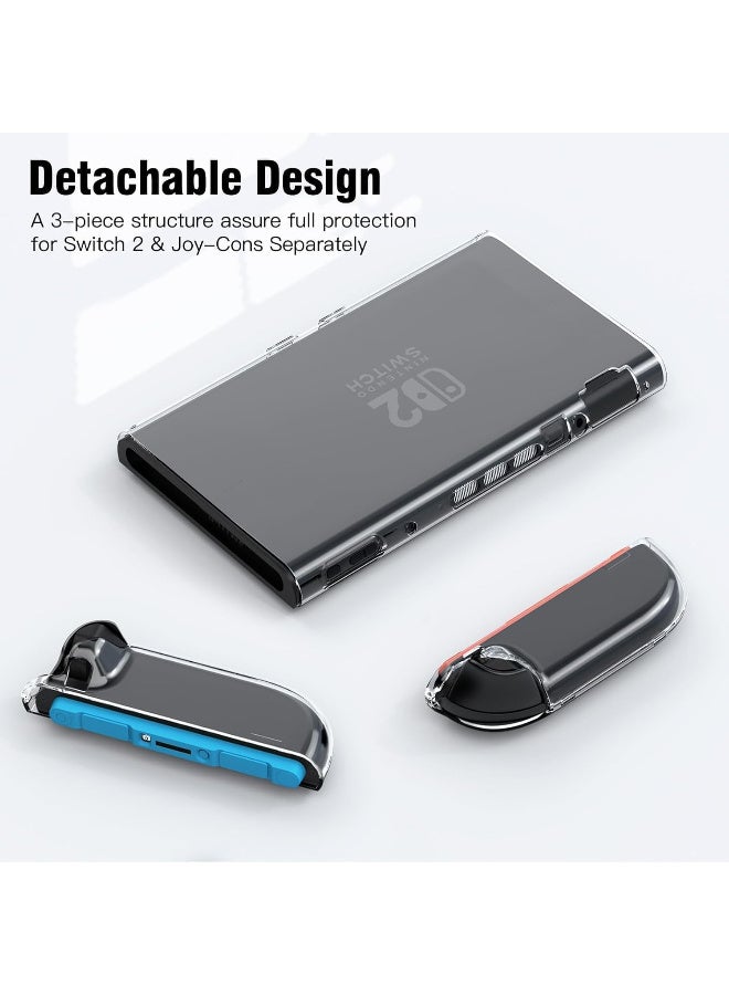 Case for Nintendo Switch 2, Transparent Protective Grip Cover with TPU Material, Shock-Absorption Design, Anti-Scratch Features, 25x12x5 cm - Image 2