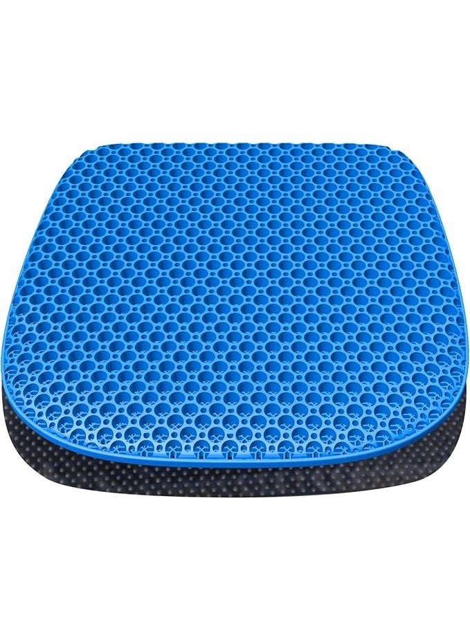Soft Gel Honeycomb Seat Cushion with Fabric Cover for Gaming Chair, Car, Office, Home, and Wheelchair - Image 1