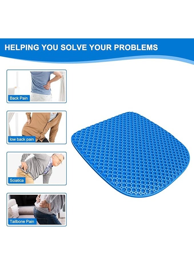 Soft Gel Honeycomb Seat Cushion with Fabric Cover for Gaming Chair, Car, Office, Home, and Wheelchair - Image 2
