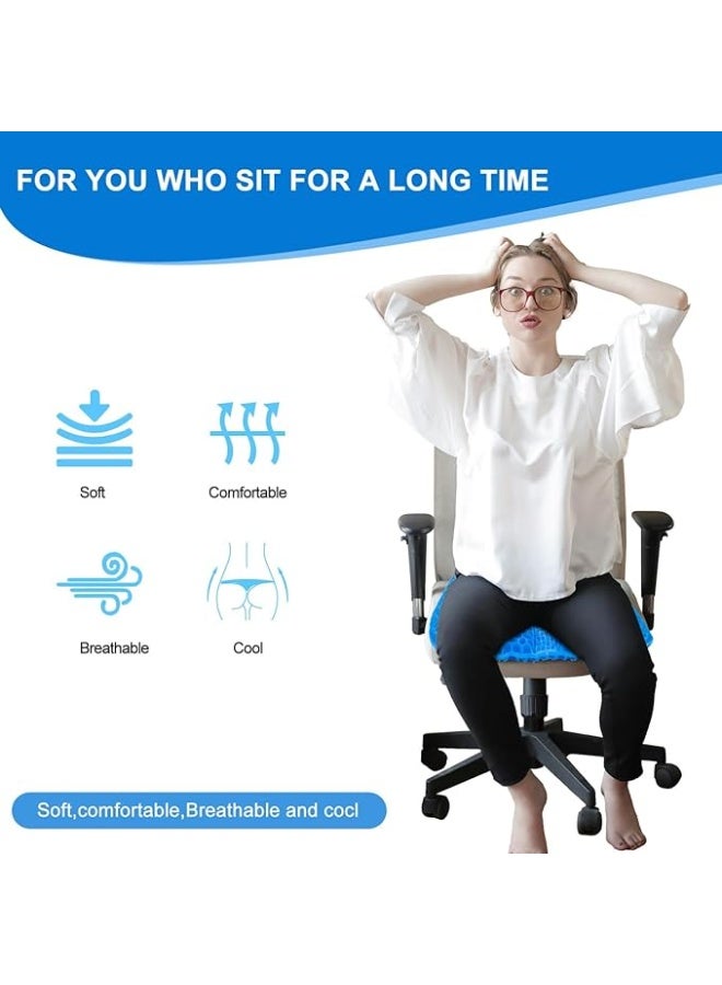 Soft Gel Honeycomb Seat Cushion with Fabric Cover for Gaming Chair, Car, Office, Home, and Wheelchair - Image 5