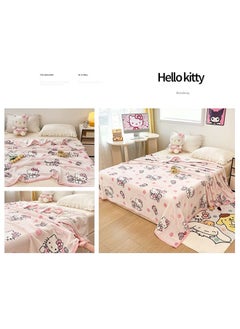 Sanrio Sanrio Hello Kitty cartoon pattern double-sided milk plush blanket kindergarten nap blanket multi-functional blanket (size: 100cmX150cm)  - Image 4