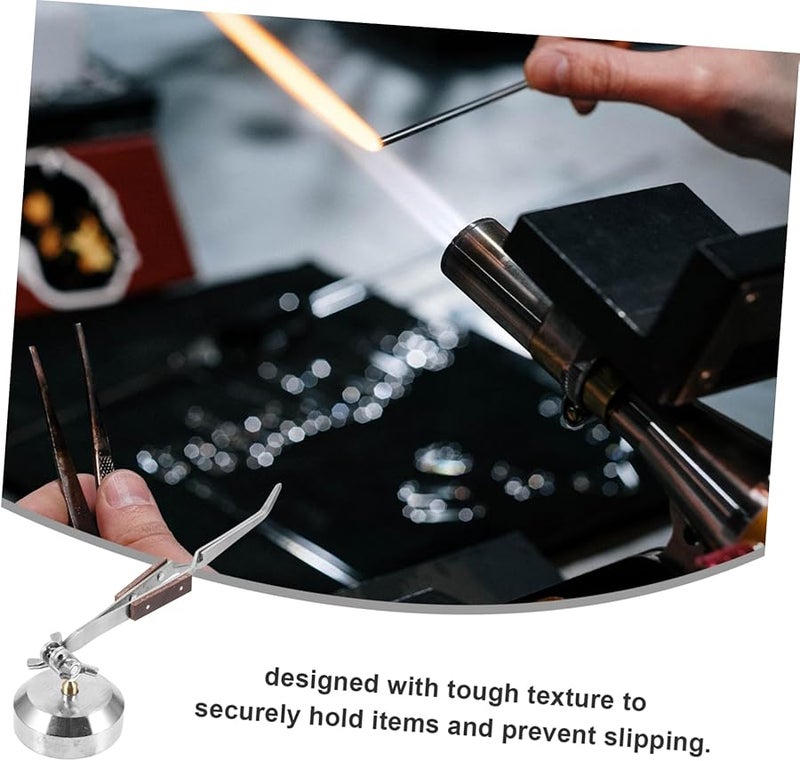 Silver Third Hand Soldering Tool with Strong Clip for Jewelry Making and Tabletop Assistance - Image 4