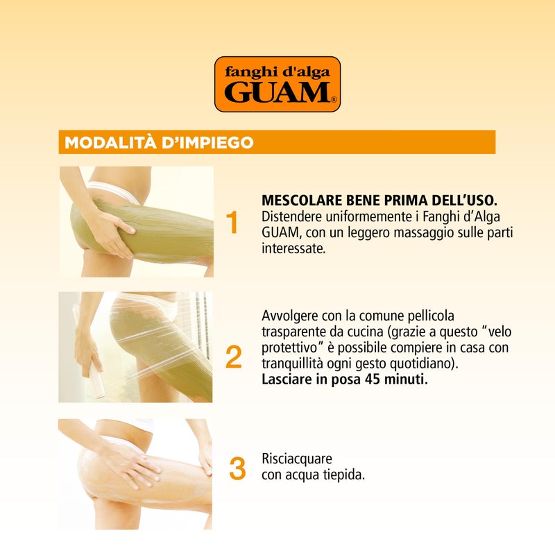 GUAM Anti Cellulite Stomach Wraps, INFRARED Body Wrap for Flat Tummy, FIR Tummy Wrap Cellulite Remover, Belly Cellulite Treatment, Stomach Skin Firming and Tightening Body Mud (2.2LB) - Image 2