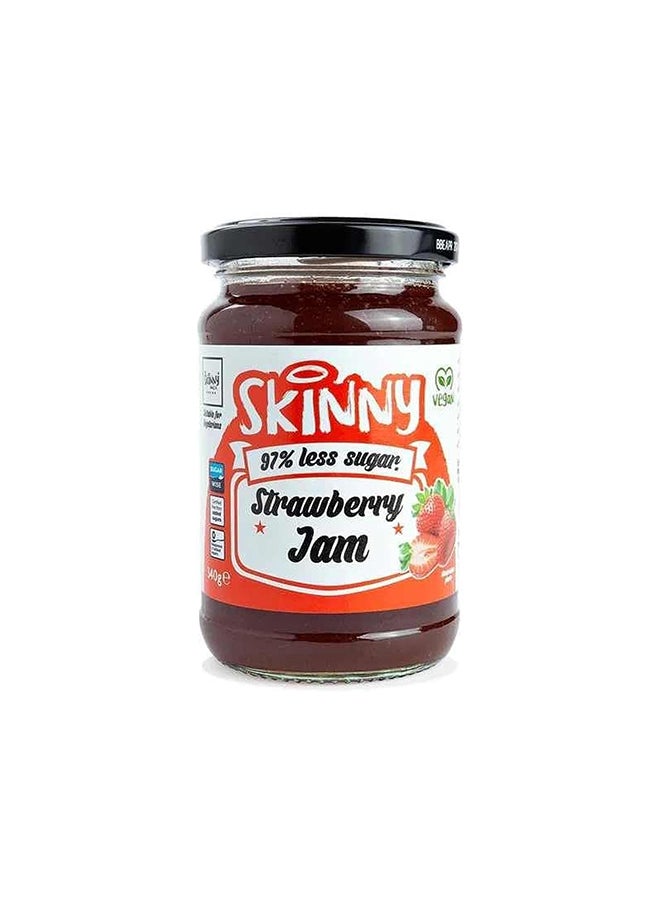 The Skinny Food Co. The Skinny Food Co Jam High In Fibre, Low Sugar, Fat Free ,Gluten Free, No Added Sugar, Palm Oil Free Vegan, Gluten Free - 340G Strawberry Jam 