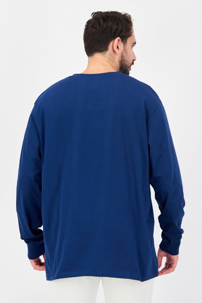 Champion Men Sportswear Fit Long Sleeve Outdoor T-Shirt, Navy - Image 4