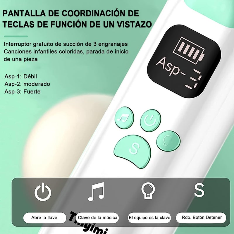 Wodoso Electric Nasal Aspirator, Nasal Aspirator with 3 Silicone Heads, Adjustable Suction Level, Relaxing Function with Music and Light. - Image 2