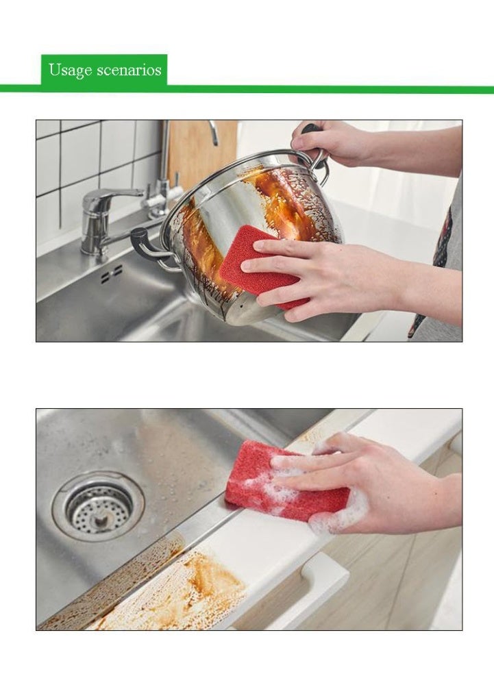 8 Pack Kitchen Dish Scrub Sponges, Eco Friendly Non-Scratch Cleaning Sponges 11.5 x 7 x 2cm - Image 4