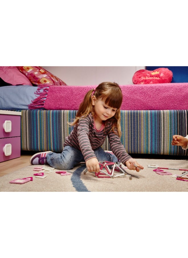 GEOMAG - Geomag Pink Panels Magnetic Construction STEM Toy 68pcs - Image 1