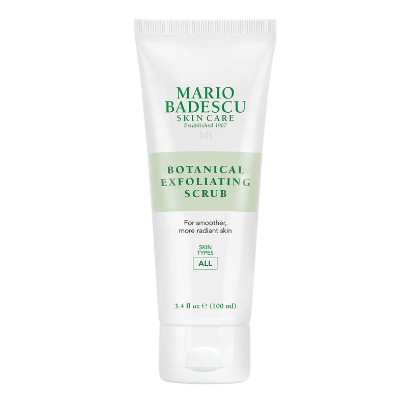 Mario Badescu Botanical Exfoliating Scrub for All Skin Types, Face Scrub with Ivory Palm Seeds & Green Tea Extract, Gentle Exfoliating Face Wash, 3.4 Fl Oz - Image 1