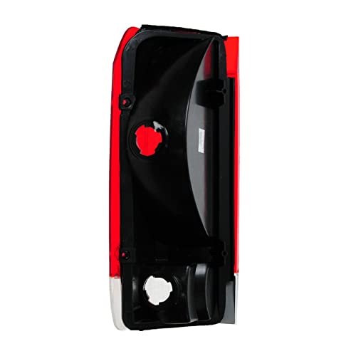 TRQ 2 Piece Driver & Passenger Side Tail Light Assembly Set Compatible with 1987-1990 Ford Bronco F150 F250 F350 FO2800104 FO2801103 - Image 5