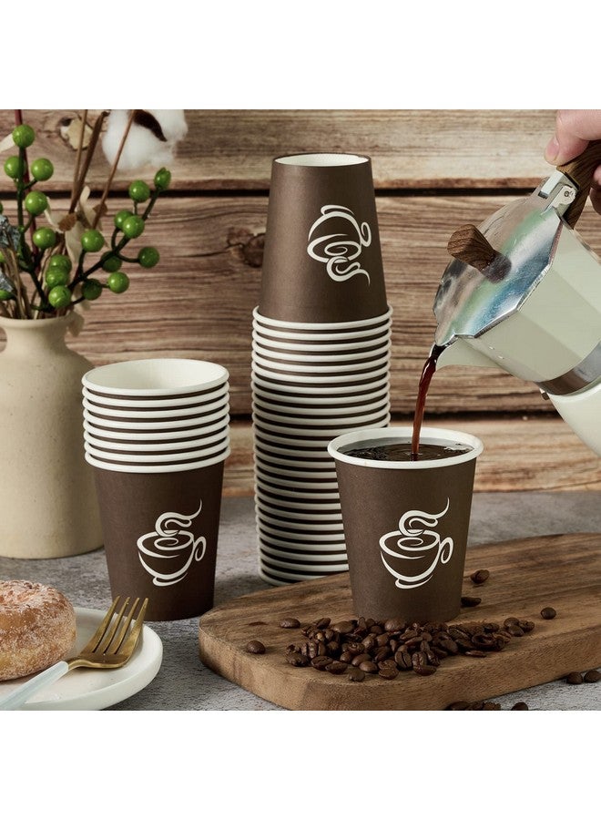 LITOPAK LITOPAK 400 Pack 8 oz Paper Cups, Brown Disposable Hot Coffee Cups for Party, Picnic, Travel, and Events - Image 3