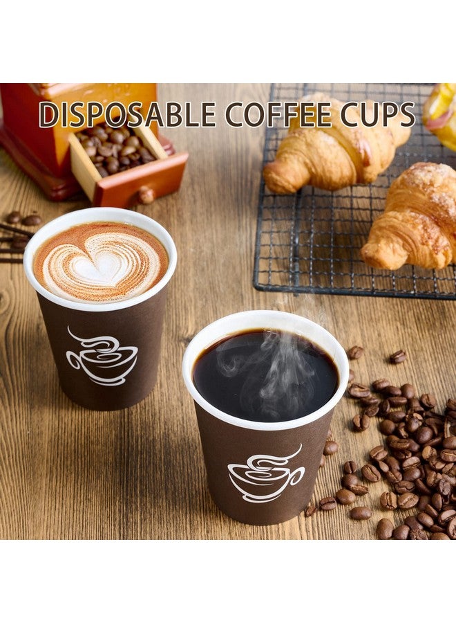 LITOPAK LITOPAK 400 Pack 8 oz Paper Cups, Brown Disposable Hot Coffee Cups for Party, Picnic, Travel, and Events - Image 4