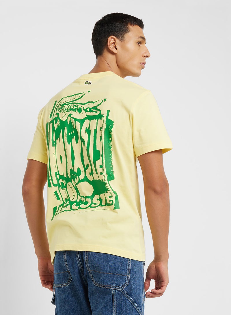 LACOSTE Logo Graphic Crew Neck Short Sleeve T-Shirt - Image 1