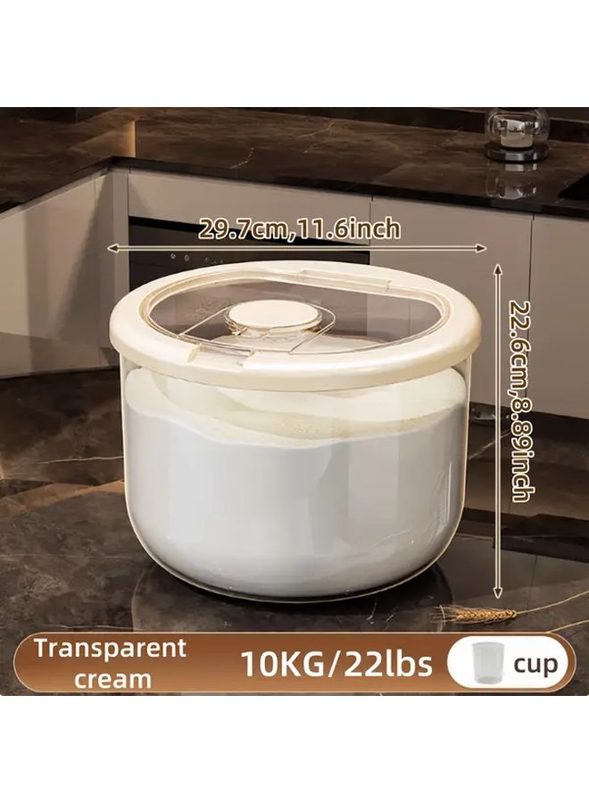 Food Grade Rice Storage Container 25KG Durable Flip Top Lid Kitchen Dispenser - Image 4