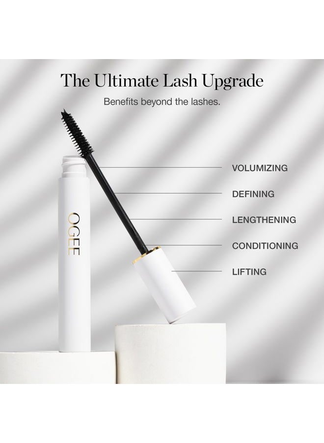 OGEE Beyond Clean Volumizing Mascara - Certified Organic Black Mascara for Volume and Length - Lengthening Mascara for Sensitive Eyes - Image 3