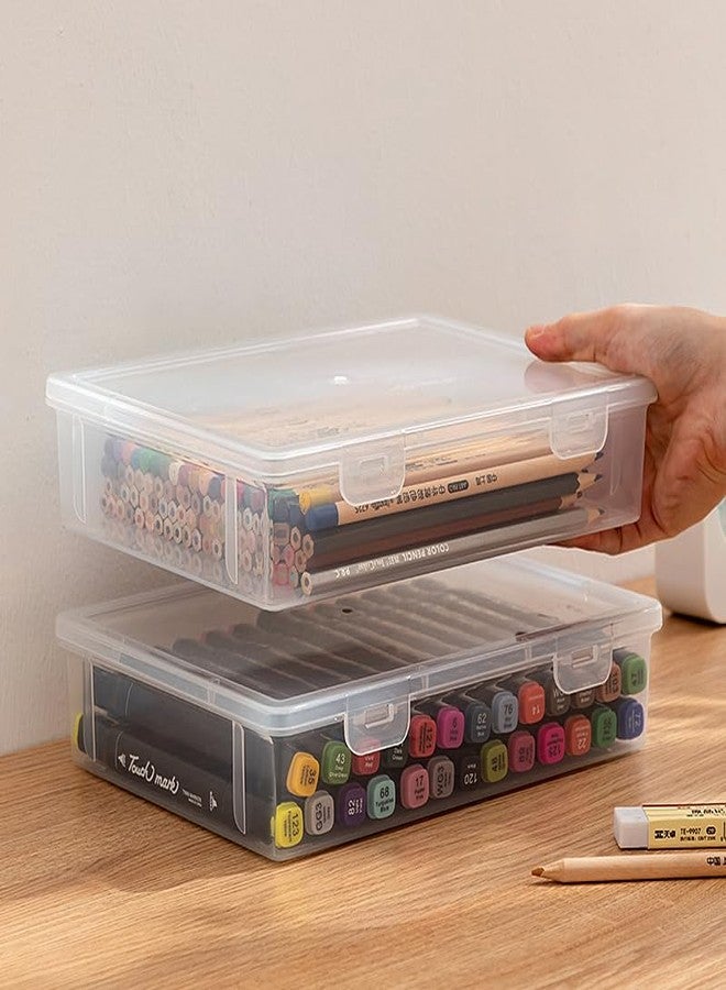 Vidifor Plastic Storage Containers with Latching Lid for Beads, Crayon, Crafts, Pencil Box (White Empty -1 pack) - Image 5