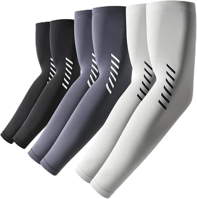 YOOJ ® UV Sun Protection Arm Sleeves for Men and Women, UPF 50+ Cooling Sun Sleeves to Cover Arms Sports Compression Covers, Golf and Baseball Sleeve - Image 1