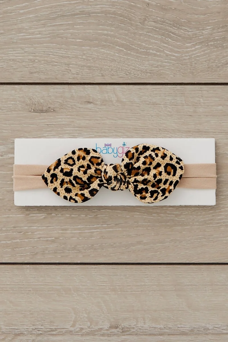 Babygiz Handmade Soft Style Thin Tied Natural Cotton Combed Combed 2-Pack Baby Kids Girls Bandana Red Leopard