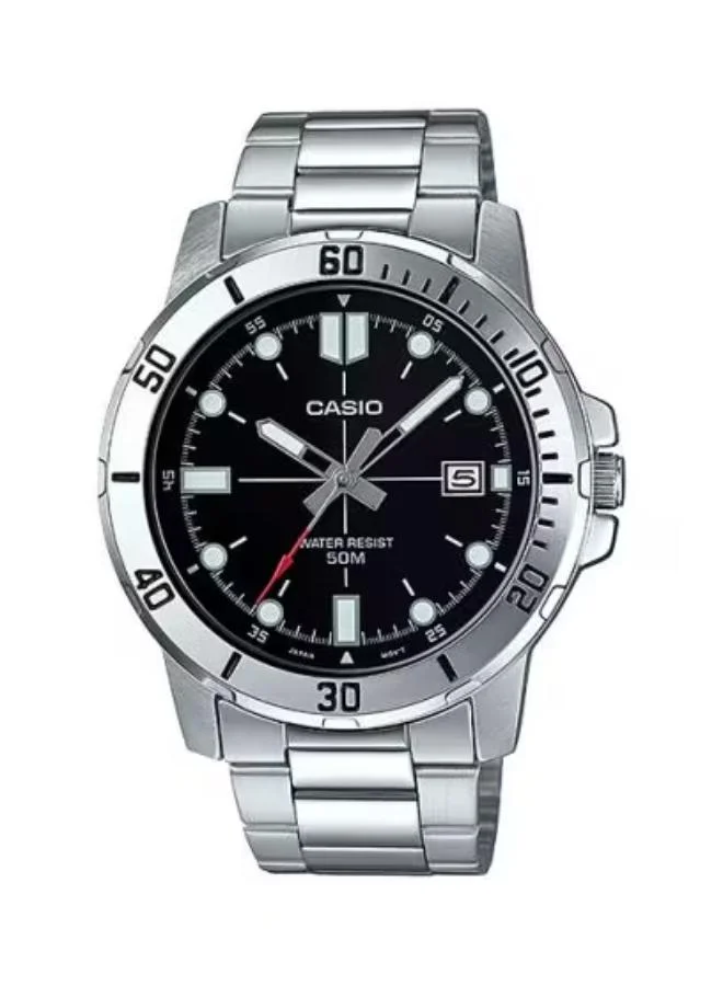 CASIO Men's Stainless Steel Analog Watch MTP-VD01D-1E - 45 mm