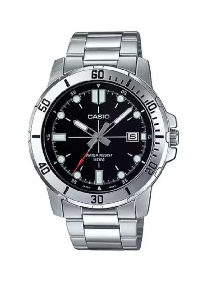 ساعة يد رجالية من الستانلس ستيل بعقارب -- -  مم