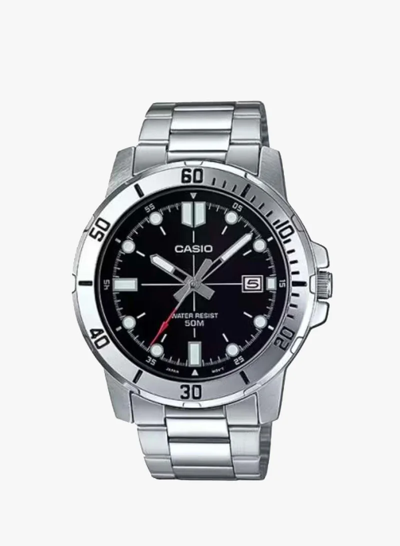 CASIO Men's Stainless Steel Analog Watch MTP-VD01D-1E - 45 mm