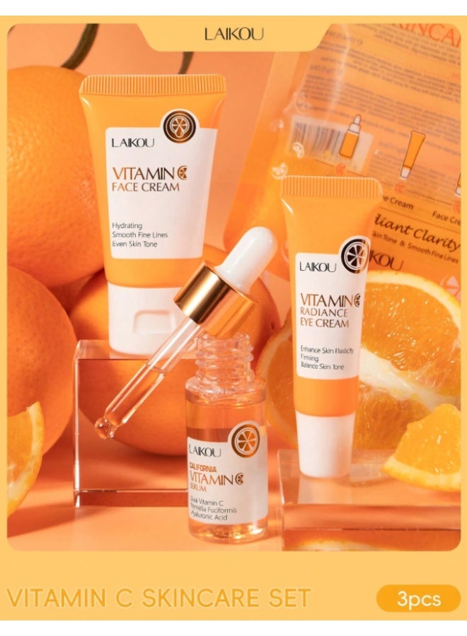 لايكو مجموعة فيتامين سي للعناية بالبشرة - سيروم وكريم للعين وكريم للوجه - Image 1