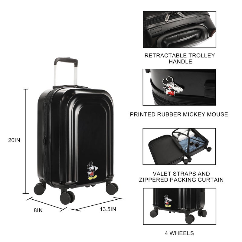 Bioworld Disney Mickey Mouse Peeking Mickey 20" 4-Wheel Roling Luggage - Image 2