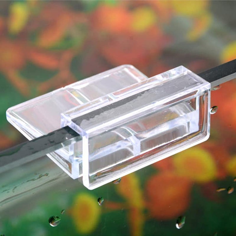 JianLing 8pcs Aquarium Glass Cover Clip Clear Acrylic Support Holder for Aquarium Fish Tank (5mm) - Image 4