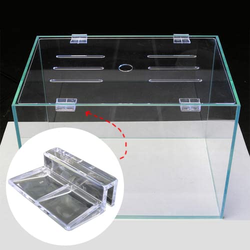JianLing 8pcs Aquarium Glass Cover Clip Clear Acrylic Support Holder for Aquarium Fish Tank (5mm) - Image 3