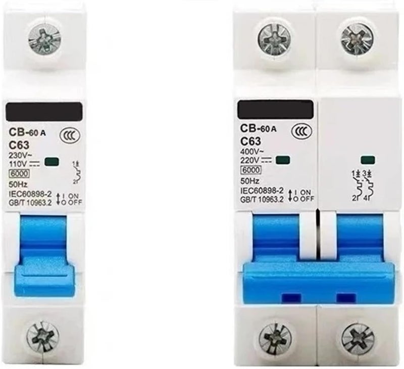 1P DC 12 110V 4A Solar Electric Energy Power 63A DIN Rail Circuit Breaker - Image 1