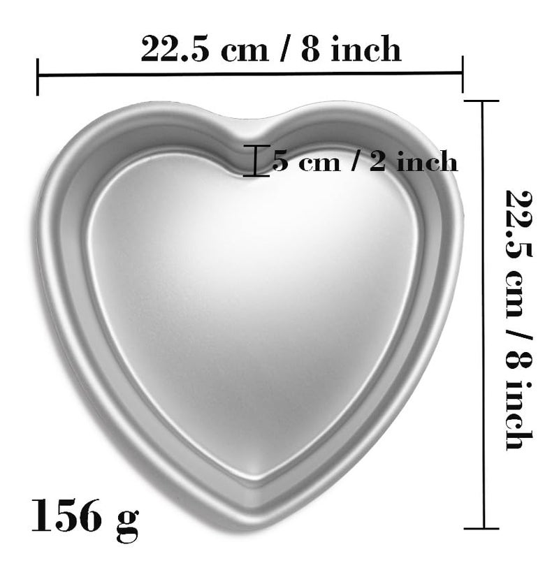 Yikinip 8Ã—2 inch heart cake pans set of 3ï¼Œ Aluminum Cake Pan, For Birthday and Other Occasions - Image 2