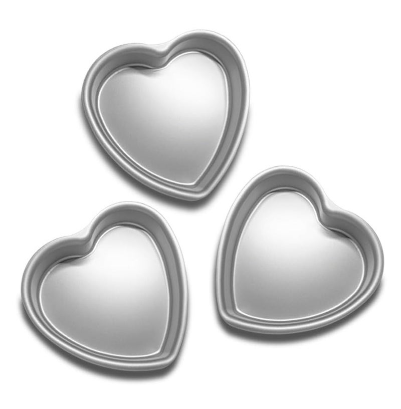 Yikinip 8Ã—2 inch heart cake pans set of 3ï¼Œ Aluminum Cake Pan, For Birthday and Other Occasions - Image 4