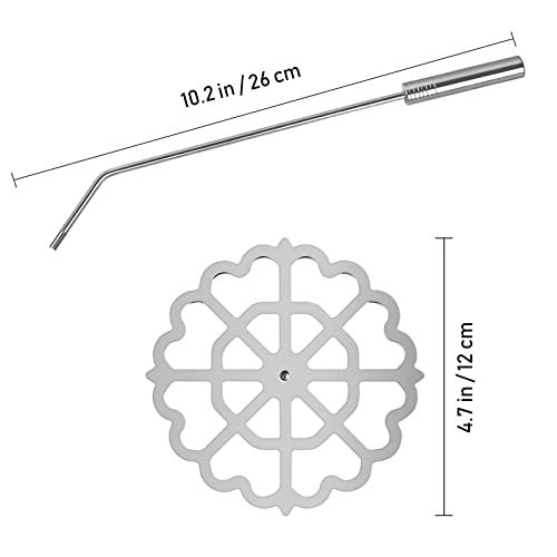 ROTEL Bunuelos Mold with Handle,Rosette Timbale Iron Set Aluminum Waffle Molds with Handle,Funnel Cake Ring,Molde Para Buñuelos De Viento Maker Mexicanos,Rosette Cookie Cutter Tool - Image 2