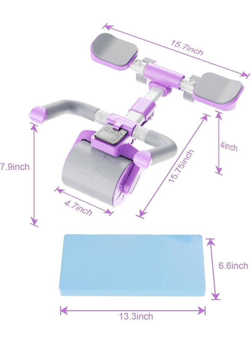 Advanced Abdominal Exercise Wheel with Elbow Support and Auto Rebound Function - Core Abdominal Trainer with Digital Timer and Phone Holder - Multi-Color - Image 3
