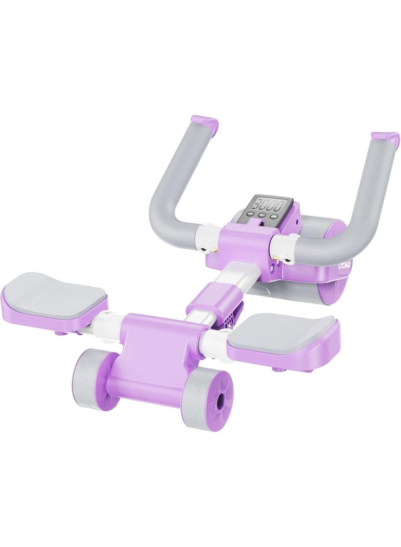 Advanced Abdominal Exercise Wheel with Elbow Support and Auto Rebound Function - Core Abdominal Trainer with Digital Timer and Phone Holder - Multi-Color - Image 1
