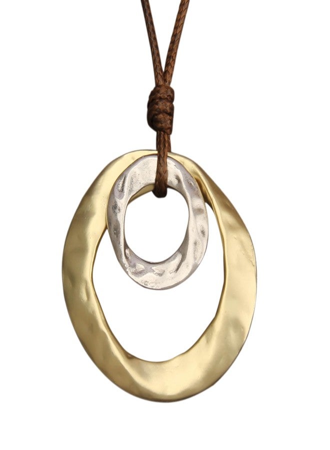 joymiao Boho Layered Necklace Vintage Necklace for Cowgirls Hippie Choker Necklace Leather Wrap Necklace for Women - Image 1