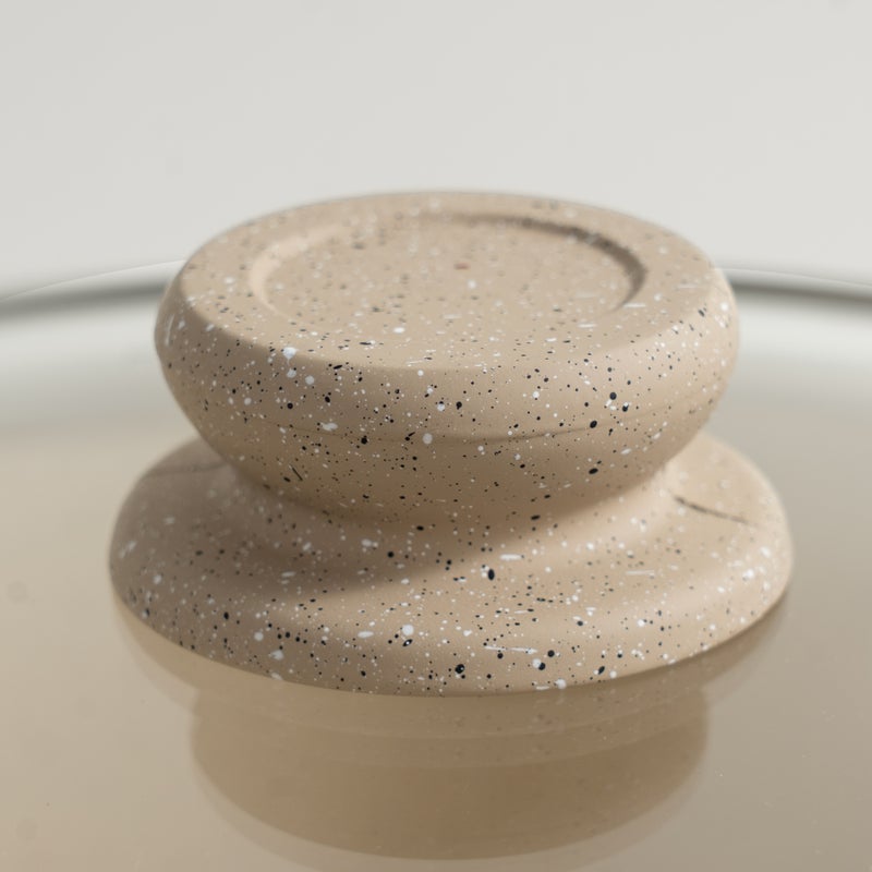 ألبرتو قدر ألومنيوم مع غطاء زجاج 5.0 لتر، كريمي - Image 5