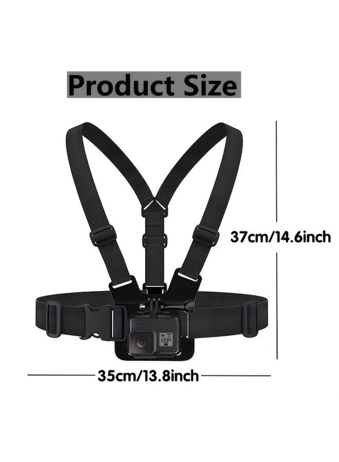Black Adjustable Chest Strap Mount Body Belt Harness for Action Camera - Image 3