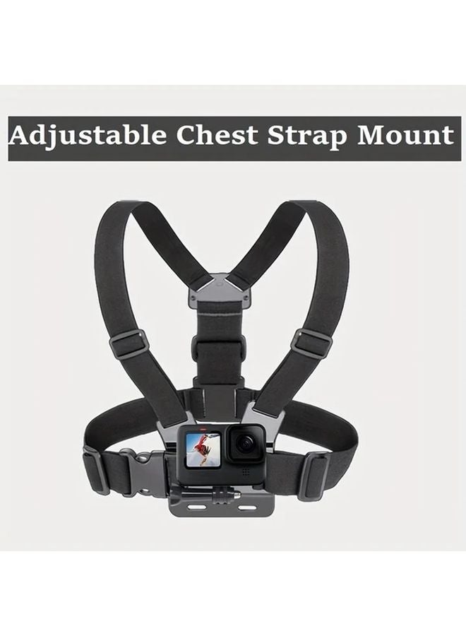Black Adjustable Chest Strap Mount Body Belt Harness for Action Camera - Image 2