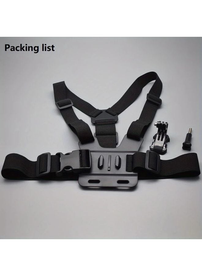 Black Adjustable Chest Strap Mount Body Belt Harness for Action Camera - Image 1