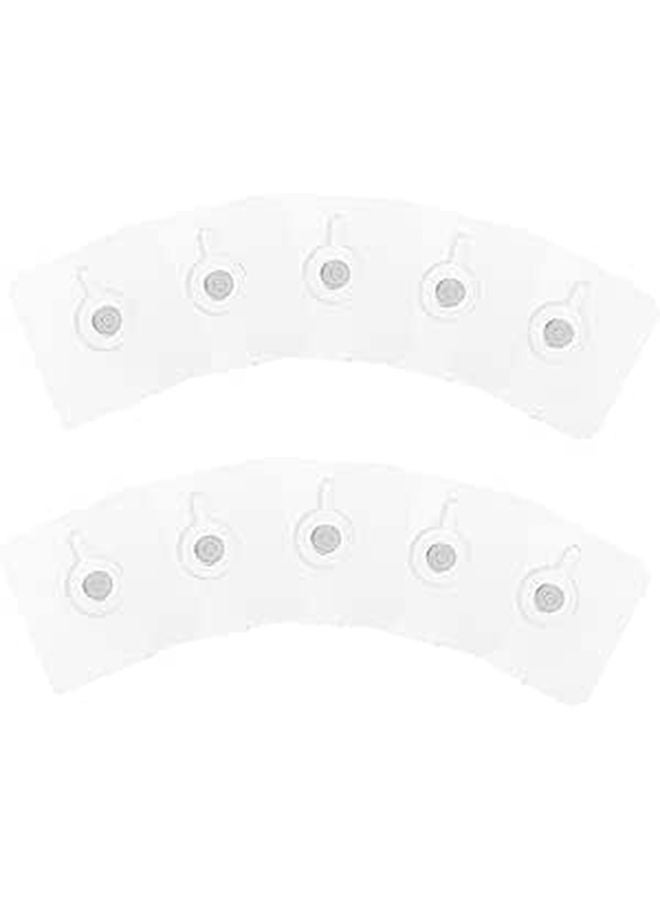 10 Pack Heavy Duty Wall Mount Hooks No Residue Adhesive for Bathroom Kitchen Shower - Image 1