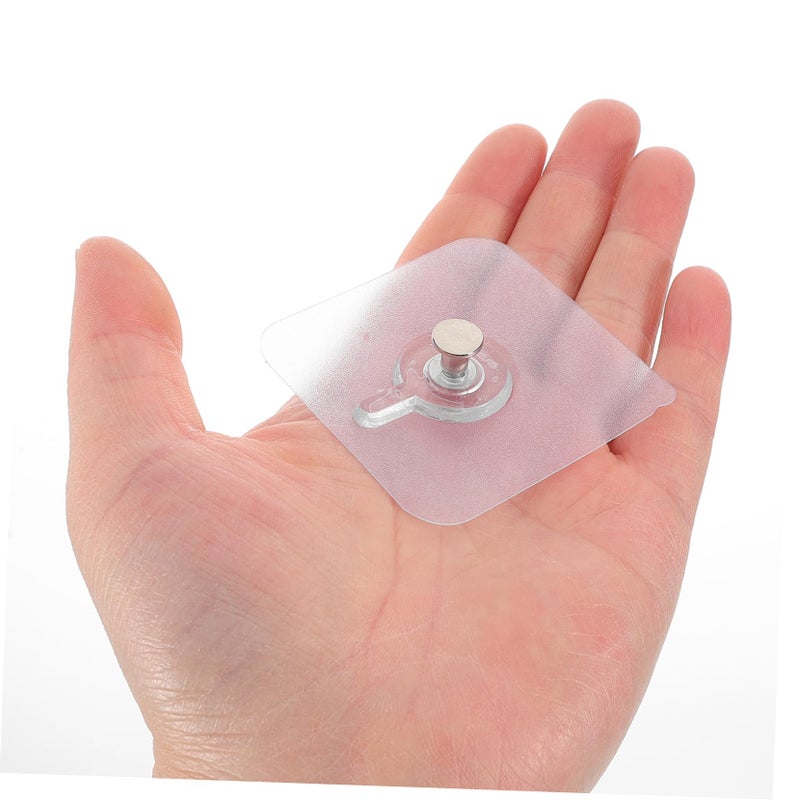 10 Pack Heavy Duty Wall Mount Hooks No Residue Adhesive for Bathroom Kitchen Shower - Image 4