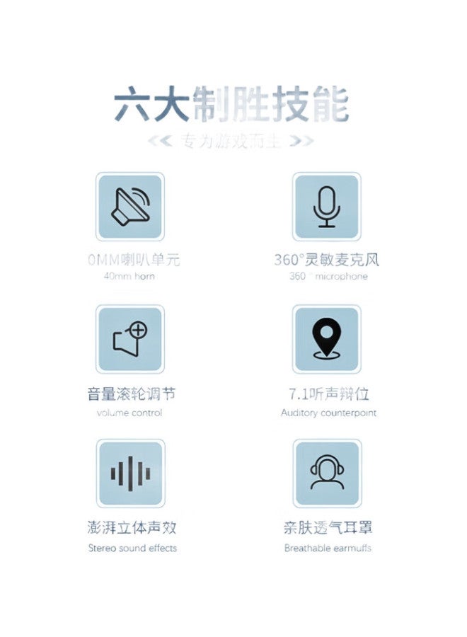 Magegee Gaming Headset, 7.1 Surround Sound, Wired Illuminated Usb Headphones, Noise-Cancelling Earphones For Computers And Laptops, White And Pink - Image 2