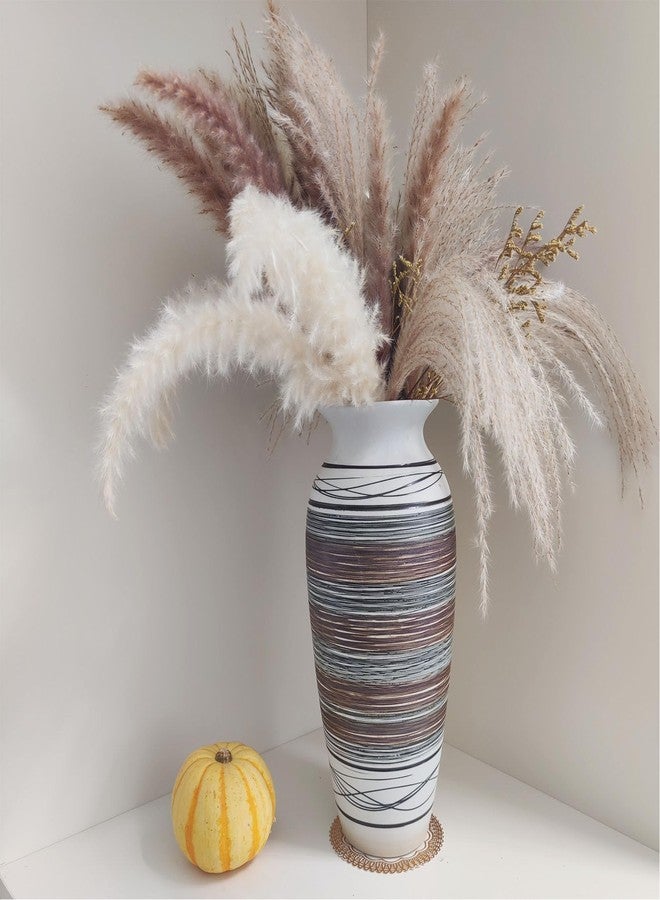 HUBUISH Ceramic Rustic Farmhouse Vase,Large Vintage Flower Vase for Home Decor,Tall Boho vase for Living Room, Table, Mantel, Shelf and Centerpieces Decor and Housewarming (B) - Image 5