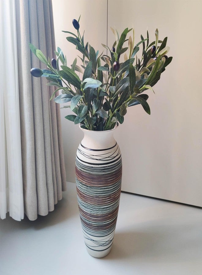 HUBUISH Ceramic Rustic Farmhouse Vase,Large Vintage Flower Vase for Home Decor,Tall Boho vase for Living Room, Table, Mantel, Shelf and Centerpieces Decor and Housewarming (B) - Image 4