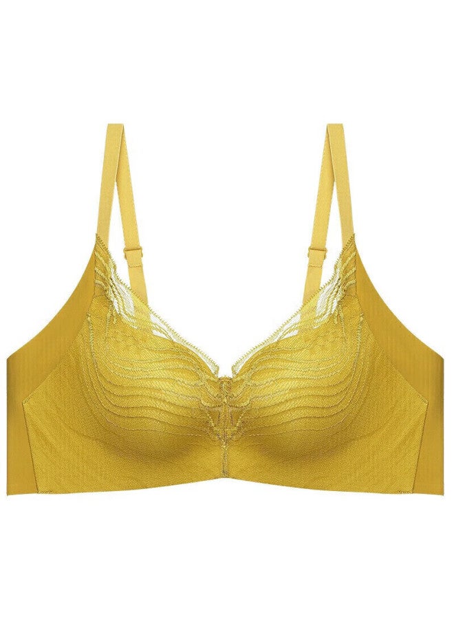 Aimer Women's Wireless Bra, Medium-thick Bubble Cups, Push-up Bra, Pure Enjoyment Am176511, Yellow C70 - Image 4
