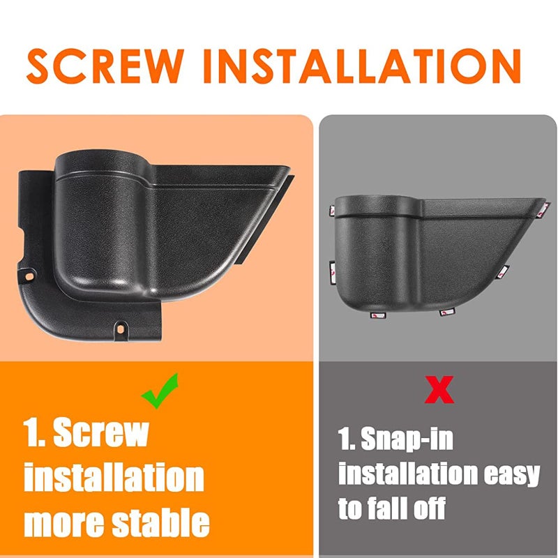 CALBEAU Front Door Pockets, 2PCS Jeep Wrangler Door Side Cup Holder for 2011-2018 Jeep Wrangler JK JKU 2/4 Door, Jeep Wrangler Accessories for Saggy Nets Replacement - Image 2