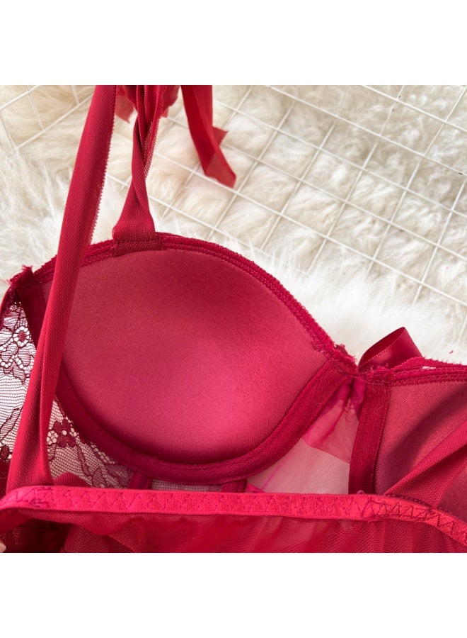 كابريشوس كورسيه دانتيل أنيق بفستان شبكي متعدد الطبقات مع أحزمة قابلة للتعديل وقطعة سفلية مطابقة - Image 4